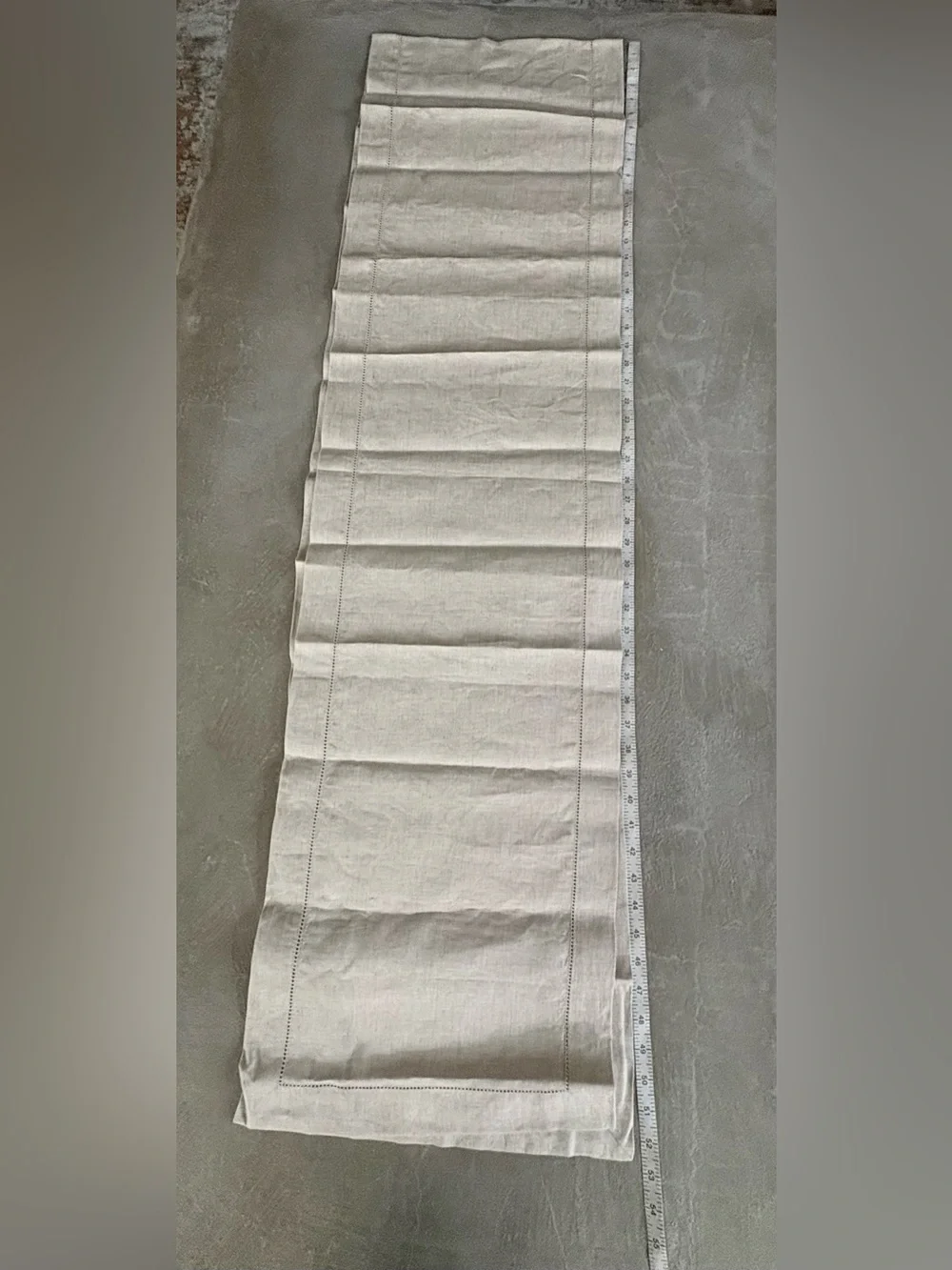 New D’Moksha Homes 100% Linen White Table Runner 14x106” Luxury Hemstitch Boxed